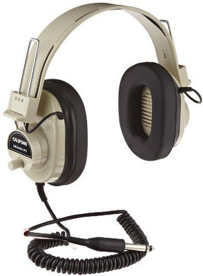 

Califone Deluxe Mono Headphones With Volume Control And Permanent Coiled Cord Headphone(Black)