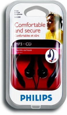 

Philips New Earhook Headphones (Headphones) Headphone(Black)