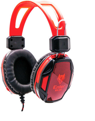 

Enter Headphone with Mic EH-99 Headphone(Red, Over the Ear)