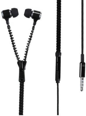 

Edmotic I-ZIPPY TANGLE FREE ZIP EARPHONE (Black) Headphone(Black, In the Ear)