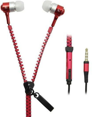 

Edmotic I-ZIPPY TANGLE FREE ZIP EARPHONE (Red) Headphone(Red, In the Ear)