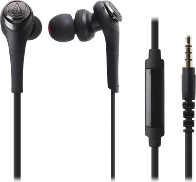 

Audio Technica ATH-CKS550iS BK Wired Headset with Mic(Black, In the Ear)