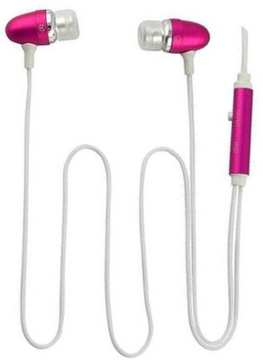 Callmate iPhone metal HQ Wired Headset with Mic(Pink, In the Ear)