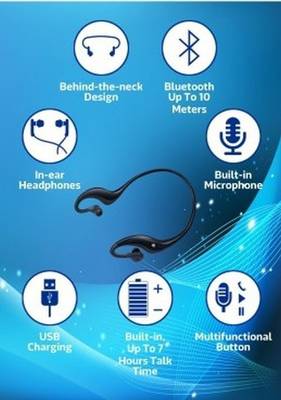 iBall Groovy A5 Neckband With Mic Wireless Bluetooth Headset With...