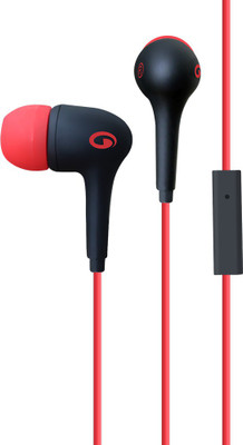 

Amkette Trubeats X7 Street Wired Headset with Mic(Black-Red, In the Ear)