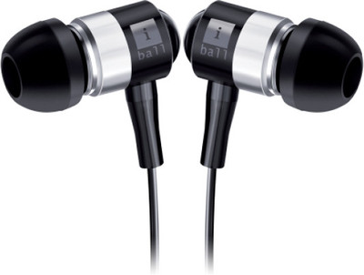 

Iball Sound Bud008 Wired Headset with Mic(Black, In the Ear)