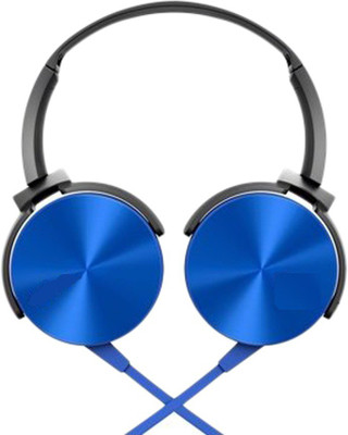 

A Connect Z MDR-XB450-Headst Good Sound-815 Wired Headset with Mic(Blue, Over the Ear)