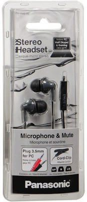 

Panasonic RP-HME120E-K Wired Headset with Mic(Black, In the Ear)