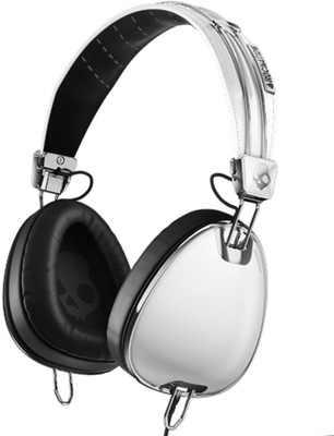 Skullcandy Aviator Headphones with Mic3 – S6AVFM-158 Wired Headset with Mic(White, Over the Ear)