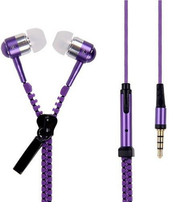 

Wellcare Zipper Handfree For Samsung Galaxy S4 Mini Wired Headset with Mic(Purple, In the Ear)