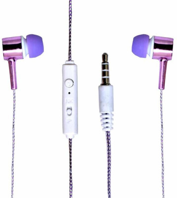 

VES VES Deep Base Earphone For MOTOROLA DEFY MINI Wired Headset with Mic(Purple : White, In the Ear)