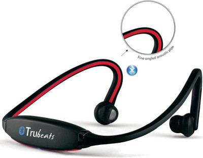 Medulla MED27 Trubeats Air BT Wireless Behind the Neck Headset Bluetooth Headset with Mic(Red, Over the Ear)