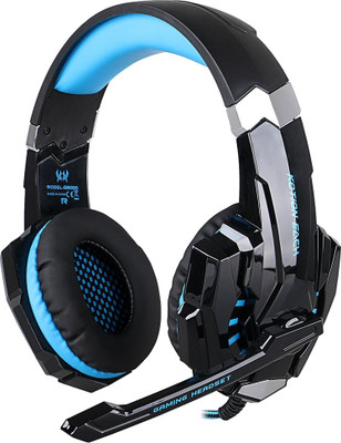 

Kotion Each G9000 Wired Headset with Mic(Black and Blue, Over the Ear)
