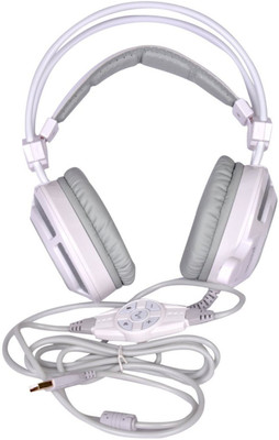 

Kemket G900 Wired, Bluetooth Headset with Mic(White, Over the Ear)