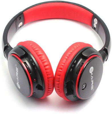 

iKare 4 in 1 Bluetooth Headset with Mic(Red, Over the Ear)