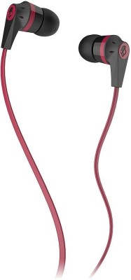 Skullcandy S2IKDZ-010 Ink’d 2.0 Earbud Wired Headset with Mic(Black & Red, In the Ear)