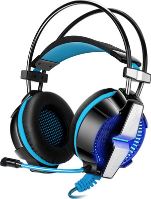 

Kotion Each G7000 7.1 channel USB Wired Headset with Mic(Black & Blue, Over the Ear)