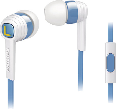 

Philips SHE7055AR/00 Wired Headset with Mic(White & Blue, In the Ear)