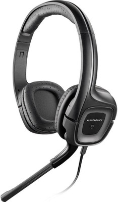 Plantronics AUDIO-355 Wired Headset with Mic(Black, Over the Ear)