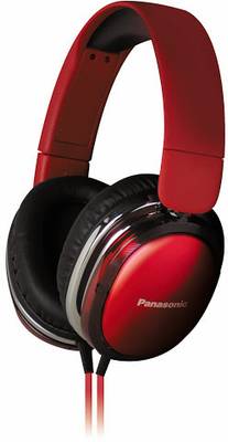 Panasonic RP-HX350E Wired Headphones (Red, Over the Ear) 