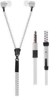 

Wellcare Zipper Style Earphones WHPZ8 Wired Headset with Mic(White, In the Ear)