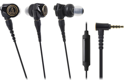 Audio Technica ATH-CKS1100iS BK Wired Headset with Mic(Black, In the Ear)