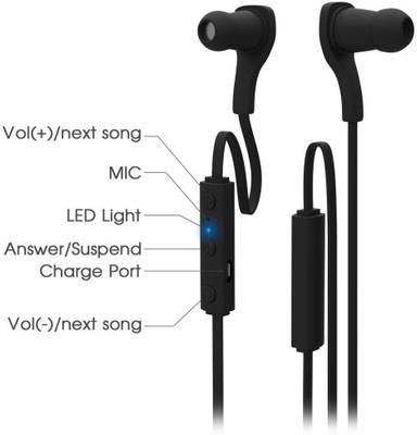 iKare sports 5 Wireless Bluetooth Headset With Mic (Black) 
