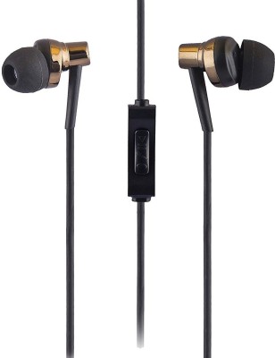 

Sound One 007P Wired Headset with Mic(Gold, In the Ear)