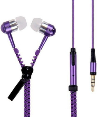 

Wellcare Zipper Handfree For Moto X 2nd Gen. Wired Headset with Mic(Purple, In the Ear)