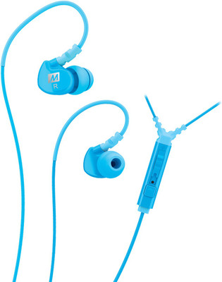 MEE Audio M6P2-TL Wired Headset with Mic(Teal, In the Ear)