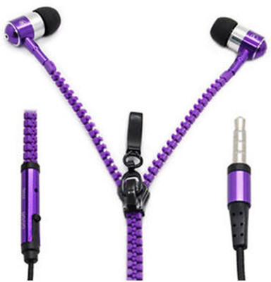 

TrendyIndia Zipper HFZPA243 Wired Headset with Mic(Purple, In the Ear)