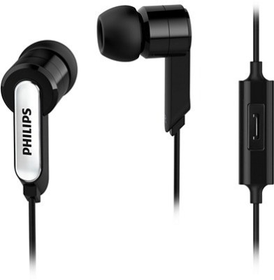 PHILIPS SHE1405BK/94 Wired Headset(Black, In the Ear)