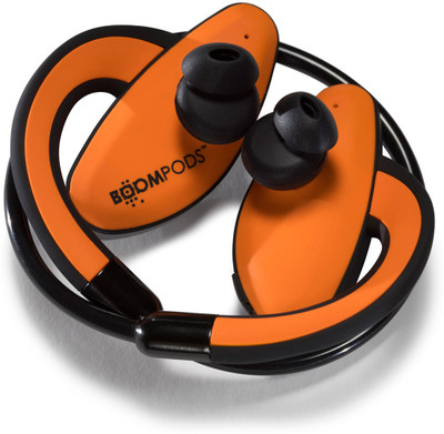 Boompods Sportspod Bluetooth Headset with Mic(Orange, Over the Ear)