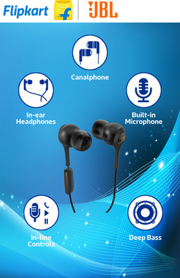 JBL T200A Wired Headset with Mic(Black, In the Ear) Flipkart