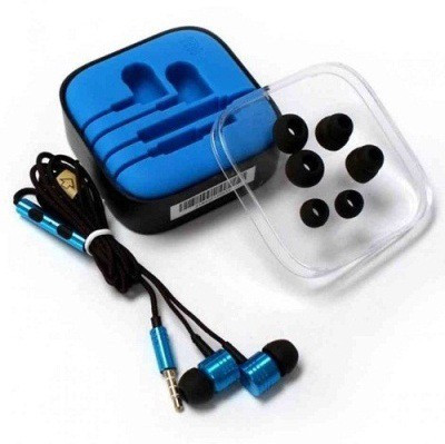Wellcare Piston WHPP07-Blue Wired Headset with Mic(Blue, In the Ear)