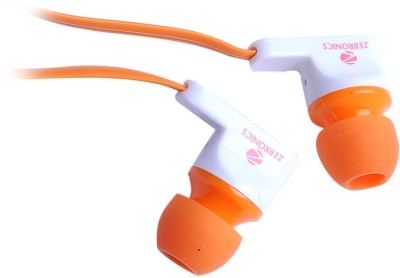 Zebronics EM 950 with mic Wired Headset with Mic(Orange, In the Ear)