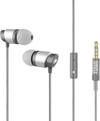 TIZUM Professional All-Metal Hi-Fi Wired Headset (Silver) 