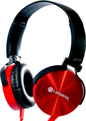 Is Power SPD-300 Superior Sound Isolation with deep bass Booster Wired Headset with Mic(Red, Over the Ear)
