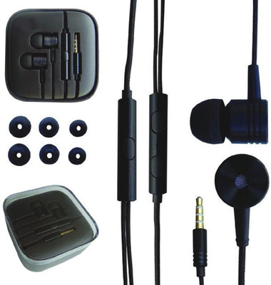 

Boyhood Value Mi Piston Earphone Black Color Wired Headset Wired Headset with Mic(Black, In the Ear)