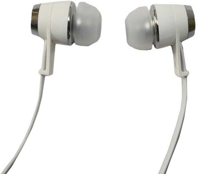 99 Gems Universal Wired Headset with Mic(White, In the Ear)