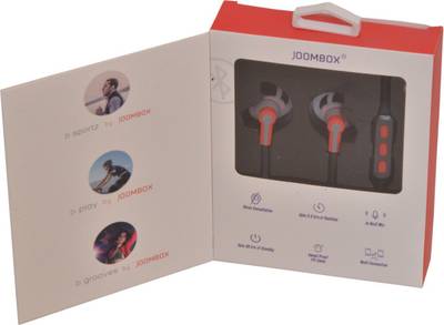 JOOMBOX PLAY-RED Wireless Bluetooth Headset With Mic