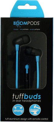 

Boompods Tuffbuds Strong Wired Headset with Mic(Blue, In the Ear)
