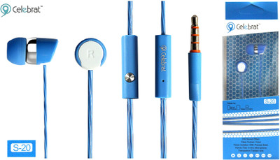 

CELEBRAT S20 Wired Headset with Mic(Blue, In the Ear)
