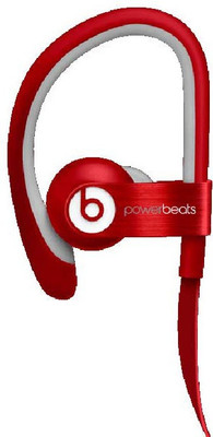 Beats Powerbeats 2 Wired Headset with Mic(Red, In the Ear)