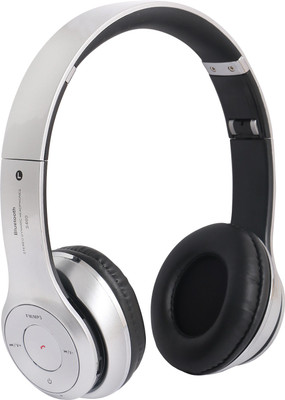 REJUVENATE S460 WIRED & WIRELESS WITH TF CARD SUPPORT Wired, Bluetooth Headset with Mic(Silver, Over the Ear)