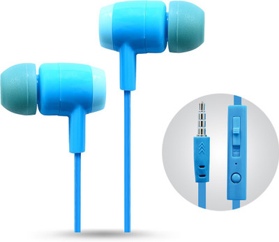 Muven MV-210MSBL Echo Budz Wired Headset with Mic(Blue, In the Ear)
