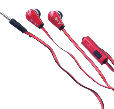 

VJOY EP-10 Champ In-Ear with MIC Wired Headset with Mic(Red, In the Ear)
