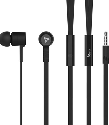 

Syska SYSKA H-007 Ear Phone In Ear Wired Earphones With Mic Black Grey Headphone(Black Grey, In the Ear)