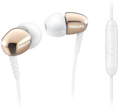 

Philips IN ear Headphone with Mic Wired Headset with Mic(Gold, In the Ear)