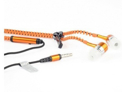 

Wellcare Zipper Style Earphones WHPZ3 Wired Headset with Mic(Orange, In the Ear)